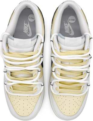 【訂製球鞋】 Nike Dunk Low 指紋愛心 心動旋律 雕花皮勾 解構紋理 標籤可拆卸 低筒 板鞋 GS 黃灰 Shop 【訂製球鞋】 Nike Dunk Low 指紋愛心 心動旋律 雕花皮勾 解構紋理 標籤可拆卸 低筒 板鞋 GS 黃灰