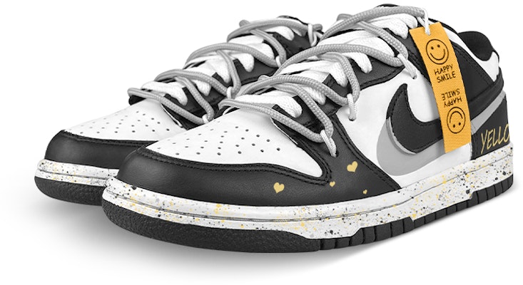 【定製球鞋】Nike Dunk Low 熊貓 笑臉 黃布貼 愛心 潑墨 解構 低筒 板鞋 GS Lookbook 【定製球鞋】Nike Dunk Low 熊貓 笑臉 黃布貼 愛心 潑墨 解構 低筒 板鞋 GS