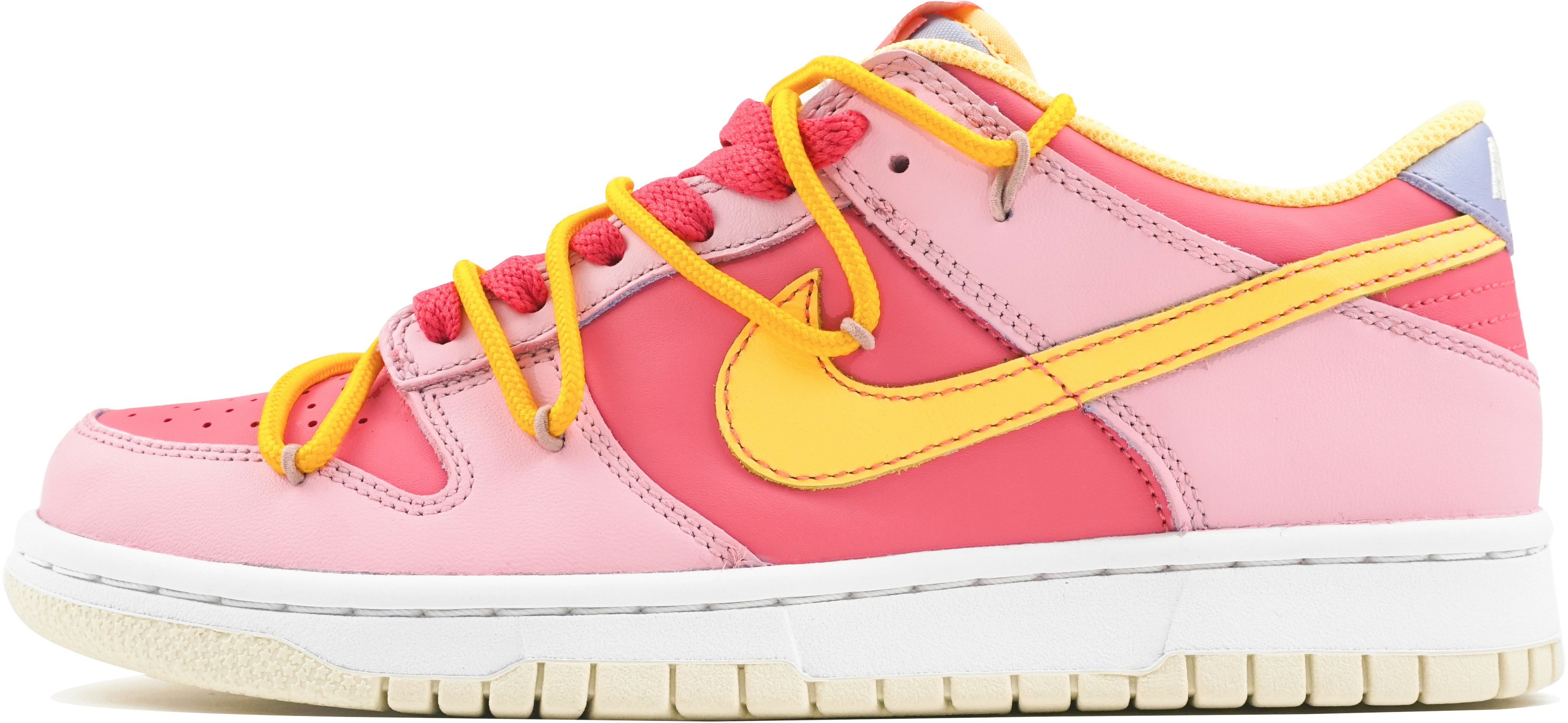 custom-shoes-nike-dunk-low-yellow-pink-magic-star