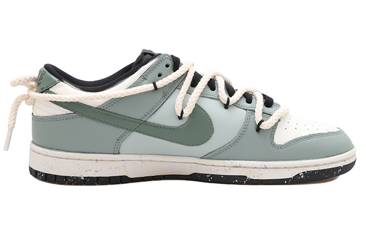 Order 【訂製籃球鞋】 Nike Dunk Low 中華風 禪意 葫蘆 麻繩 解構風 潑墨 做舊 低筒 板鞋 男款 白綠