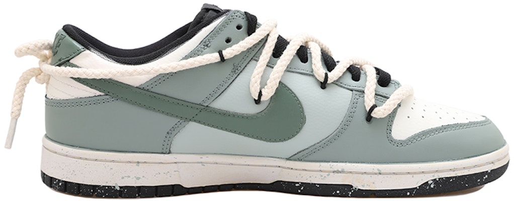 【訂製籃球鞋】 Nike Dunk Low 中華風 禪意 葫蘆 麻繩 解構風 潑墨 做舊 低筒 板鞋 男款 白綠 Order 【訂製籃球鞋】 Nike Dunk Low 中華風 禪意 葫蘆 麻繩 解構風 潑墨 做舊 低筒 板鞋 男款 白綠