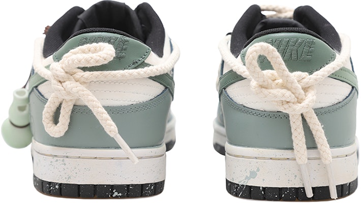 【訂製籃球鞋】 Nike Dunk Low 中華風 禪意 葫蘆 麻繩 解構風 潑墨 做舊 低筒 板鞋 男款 白綠 Shop 【訂製籃球鞋】 Nike Dunk Low 中華風 禪意 葫蘆 麻繩 解構風 潑墨 做舊 低筒 板鞋 男款 白綠