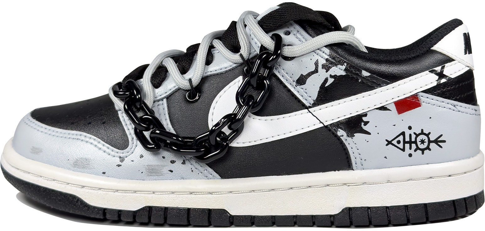 custom-shoes-nike-dunk-low-zi-fei-yu-distressed-black-white-grey