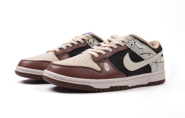 【定製球鞋】Nike Dunk Low 小狗碎片 粽子碎蛋 小眾 復古風 低幫 板鞋 男款 米白棕黑 Lookbook 【定製球鞋】Nike Dunk Low 小狗碎片 粽子碎蛋 小眾 復古風 低幫 板鞋 男款 米白棕黑