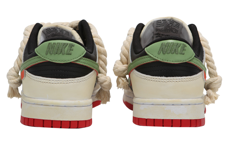 [Custom Shoes] Nike Dunk Low Black White Green 'Desert Oxidized Deconstructed Strap Vintage' 圖 4