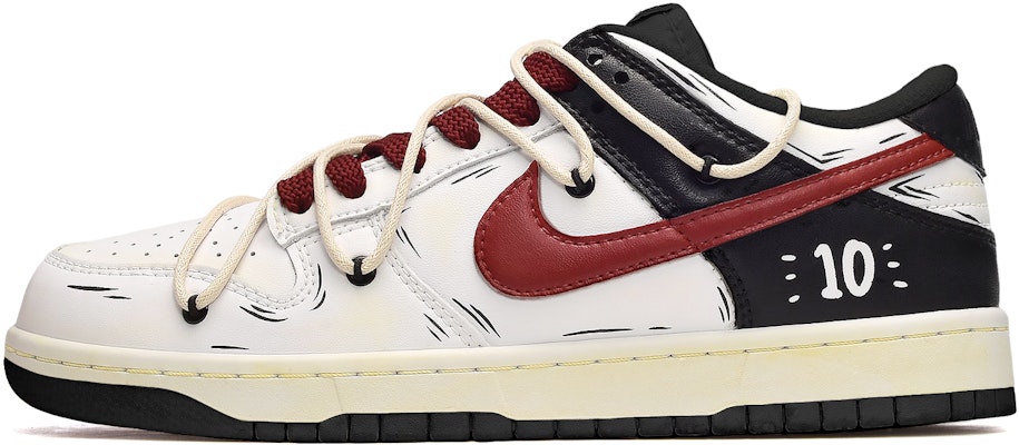 Nike Dunk Low Sakuragi #10 (Negras/Blancas/Rojas) DJ6188-002(TeamE-男款樱木花道黑白红) Buy Nike Dunk Low Sakuragi #10 (Negras/Blancas/Rojas) DJ6188-002(TeamE-男款樱木花道黑白红)