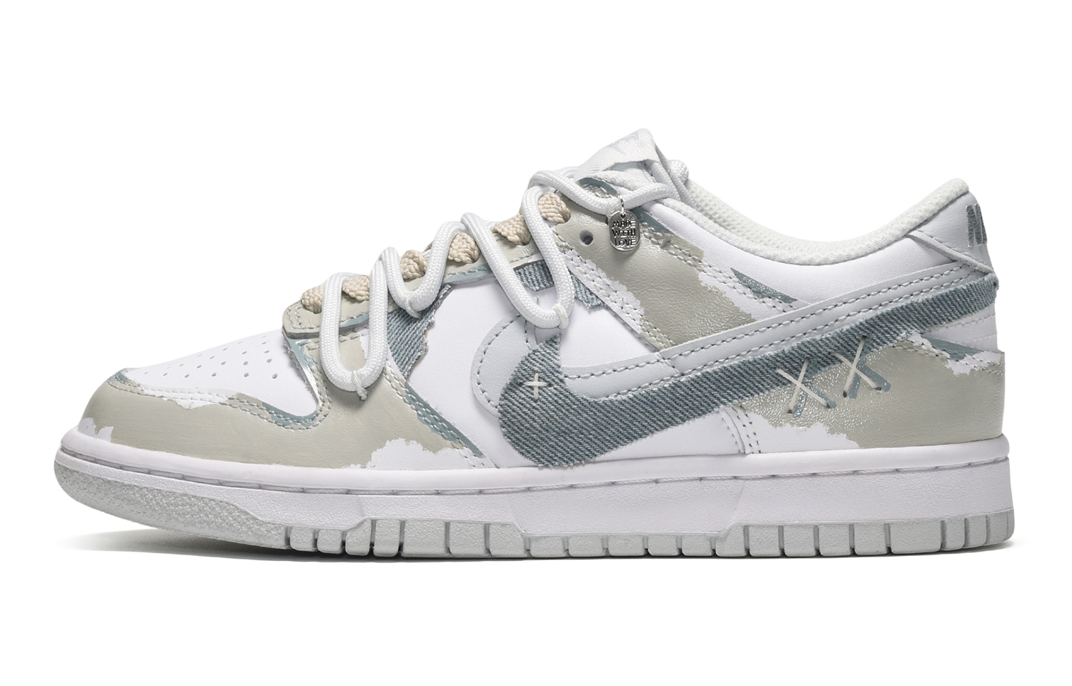 [Custom Shoes] Nike Dunk Low Custom ID 'Melted Blue White Grey'