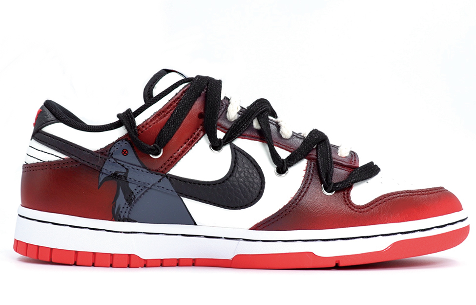[Custom Shoes] Nike Dunk Low EMB 'Black Red Future Ninja' 圖 2
