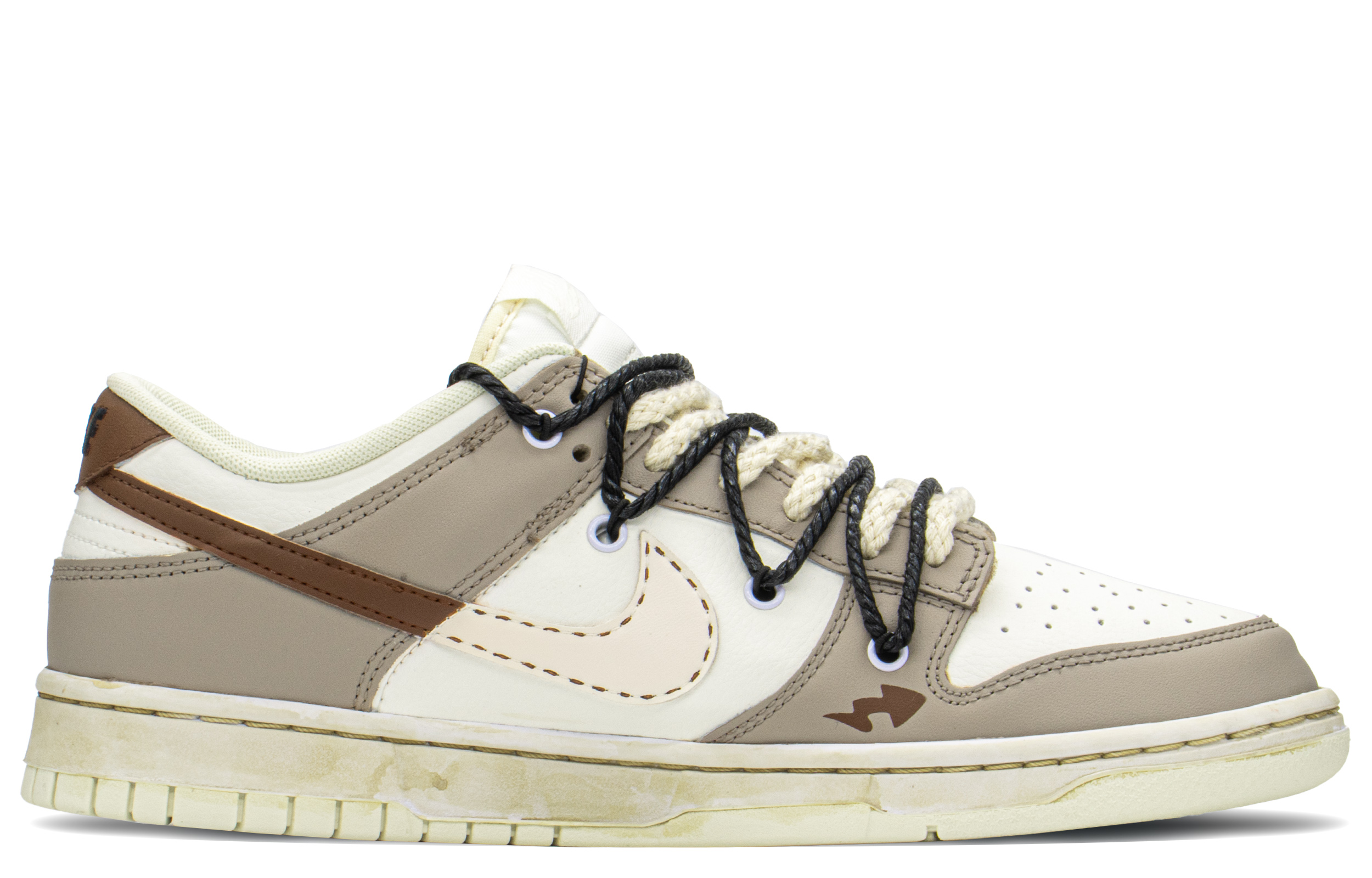 Order カスタム ダンク ロー カーキ白 "シャークホリデー" DJ6188-100(TeamA-DK快乐假期男S-BOX)