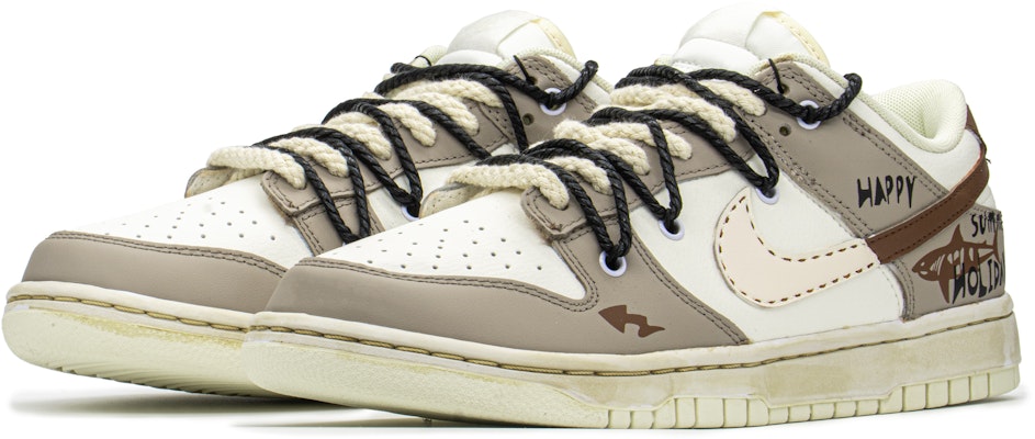 カスタム ダンク ロー カーキ白 "シャークホリデー" DJ6188-100(TeamA-DK快乐假期男S-BOX) Lookbook カスタム ダンク ロー カーキ白 "シャークホリデー" DJ6188-100(TeamA-DK快乐假期男S-BOX)