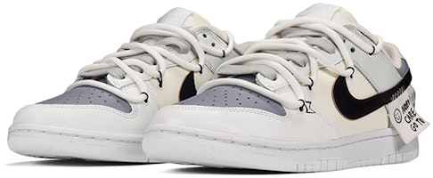 나이키 덩크 로우 '회백 스마일' (커스텀) DH9765-100(TeamE-女款帆布贴灰白) Lookbook 나이키 덩크 로우 '회백 스마일' (커스텀) DH9765-100(TeamE-女款帆布贴灰白)