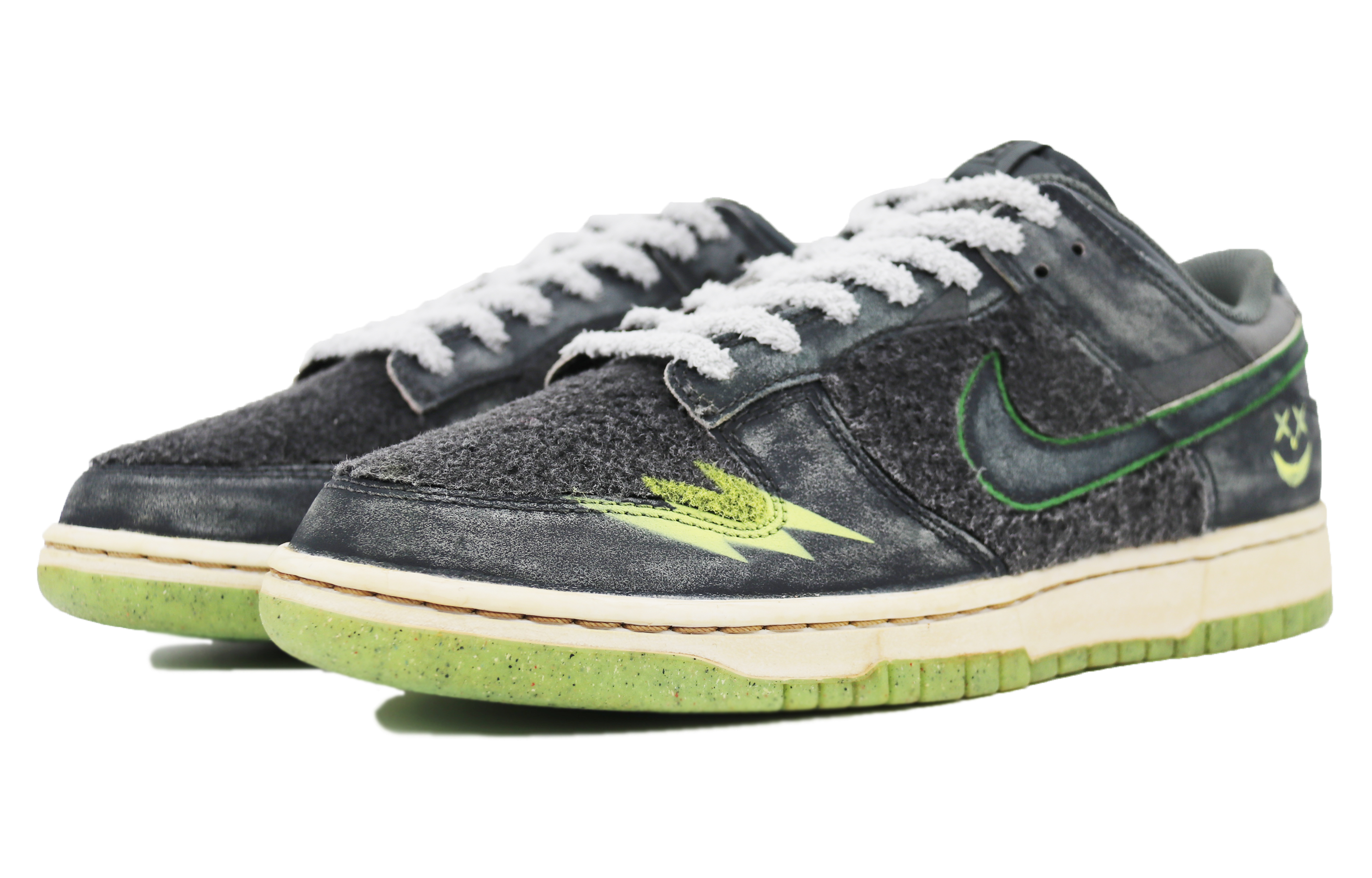 Lookbook [Kasut Custom] Nike Dunk Low Premium 'Halloween Lightning Clown' DQ7681-001(Team31-闪电小丑男款)