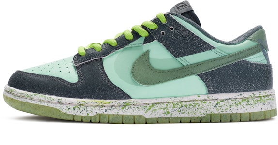 【定製球鞋】Nike Dunk Low PRM 美式復古 潑墨綠 做舊 手繪噴繪 低筒 板鞋 男款 灰綠 Buy 【定製球鞋】Nike Dunk Low PRM 美式復古 潑墨綠 做舊 手繪噴繪 低筒 板鞋 男款 灰綠