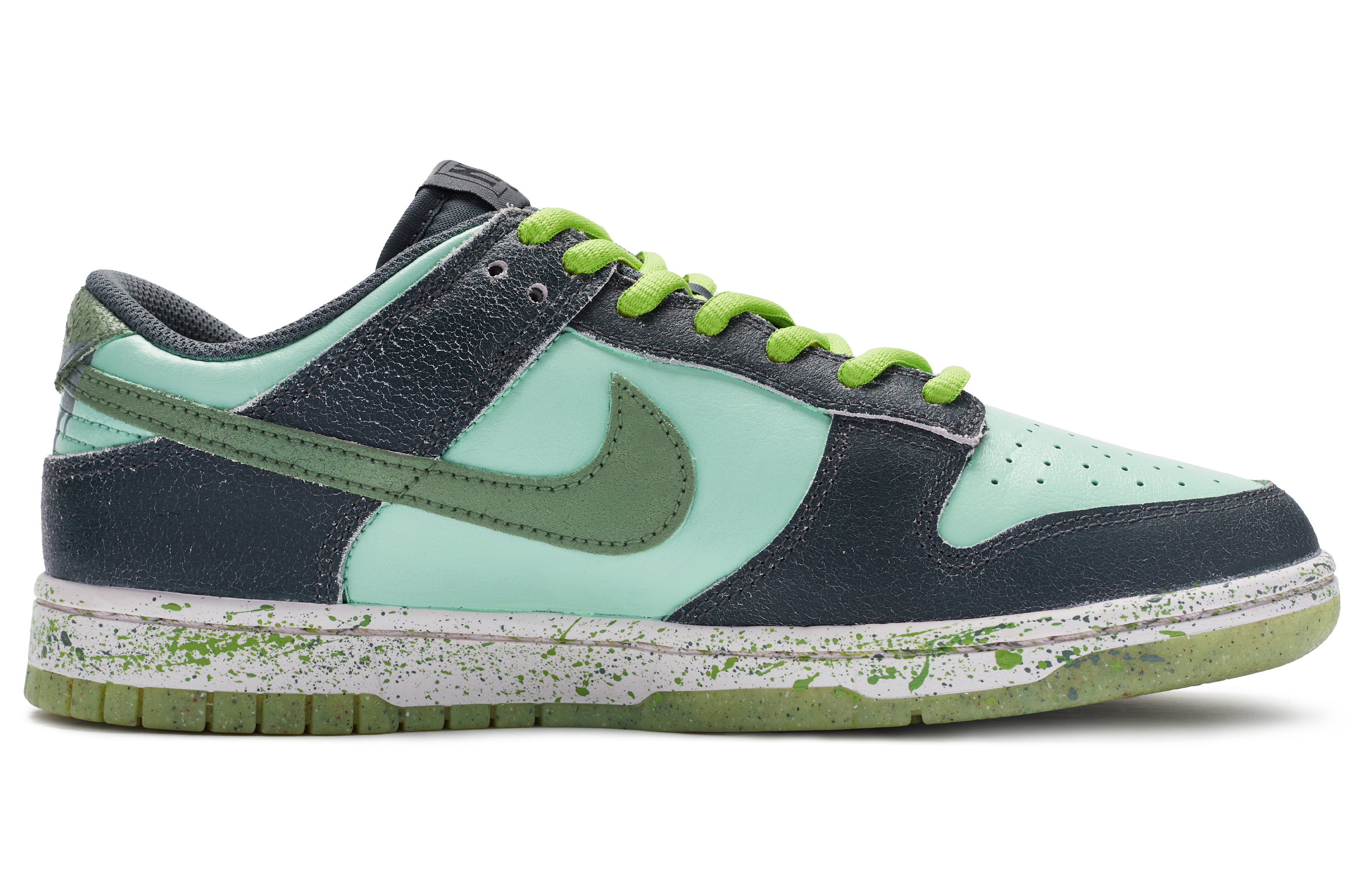 Order [Kasut Custom] Nike Dunk Low Premium 'Speckled Green Retro' DQ7681-001(TeamR-男款泼墨绿QD)
