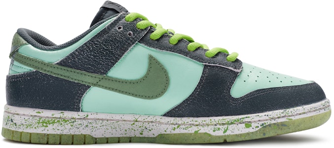 【定製球鞋】Nike Dunk Low PRM 美式復古 潑墨綠 做舊 手繪噴繪 低筒 板鞋 男款 灰綠 Order 【定製球鞋】Nike Dunk Low PRM 美式復古 潑墨綠 做舊 手繪噴繪 低筒 板鞋 男款 灰綠