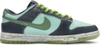 Order 【定製球鞋】Nike Dunk Low PRM 美式復古 潑墨綠 做舊 手繪噴繪 低筒 板鞋 男款 灰綠