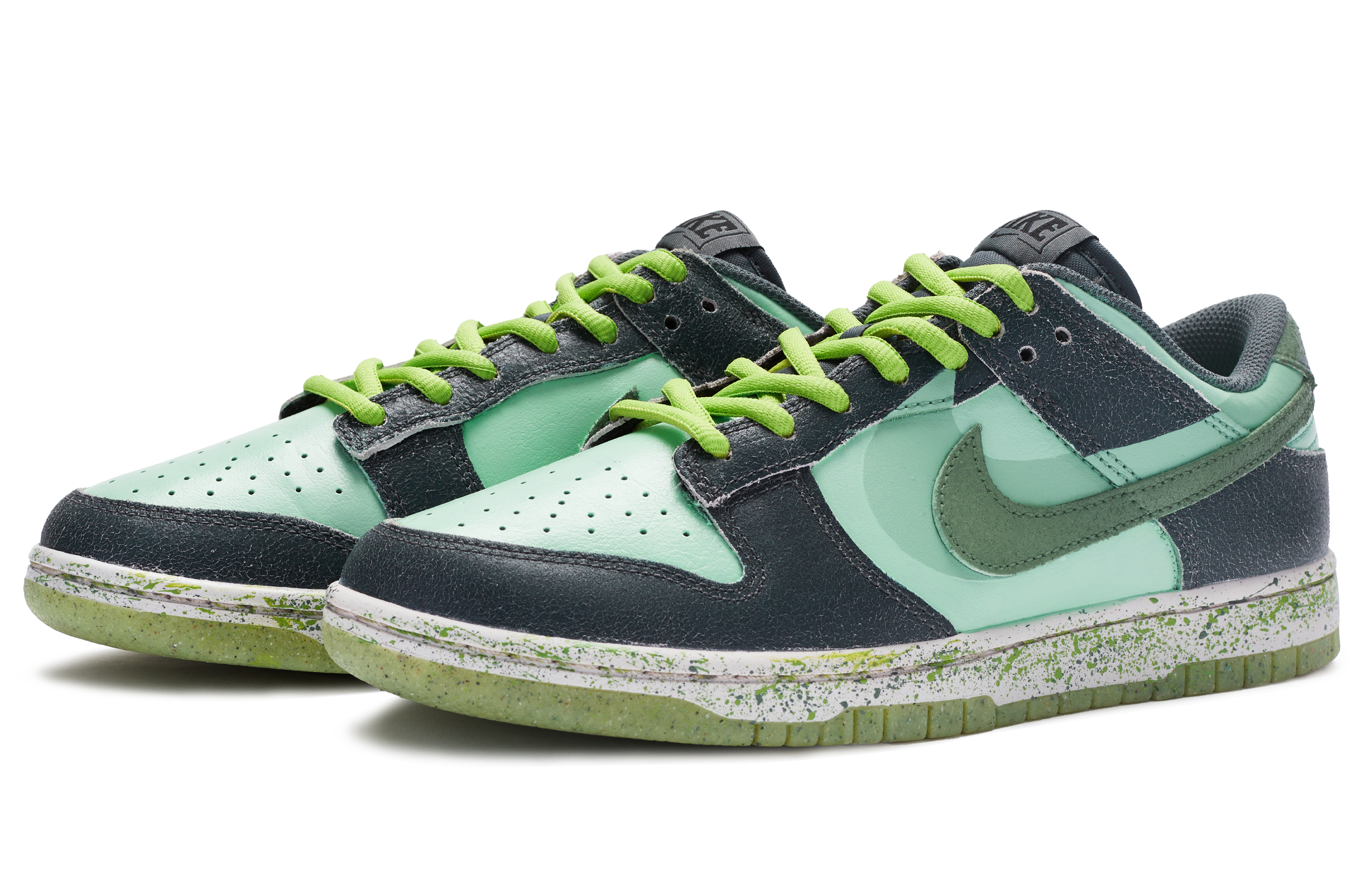 Lookbook [Kasut Custom] Nike Dunk Low Premium 'Speckled Green Retro' DQ7681-001(TeamR-男款泼墨绿QD)