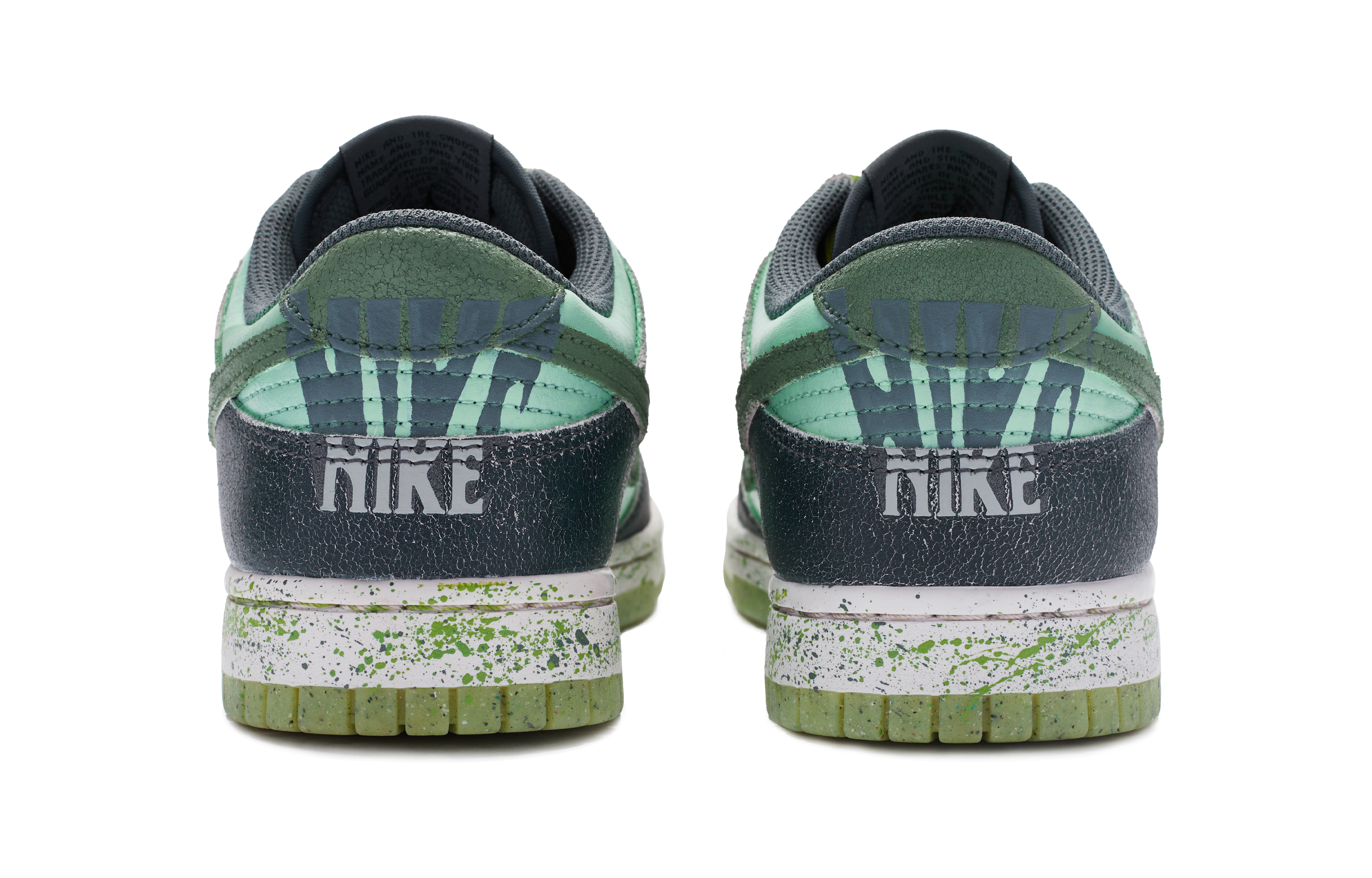 Shop [Kasut Custom] Nike Dunk Low Premium 'Speckled Green Retro' DQ7681-001(TeamR-男款泼墨绿QD)