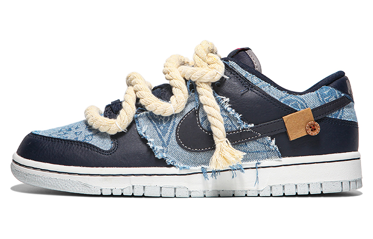 Buy [Sneakers Kustom] Nike Dunk Low PRM 'Denim Biru Hitam Paisley' DM0108-400(Team24-男款牛仔腰果花)
