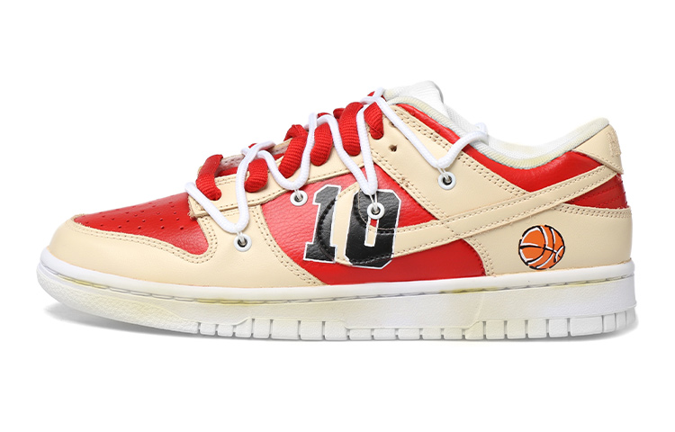 Buy [Sneaker Kustom] Nike Dunk Low Merah Kuning 'Slam Dunk Tali Deconstructed Vintage' DH9765-100(Team拾玖-女款做旧篮球S-BOX)