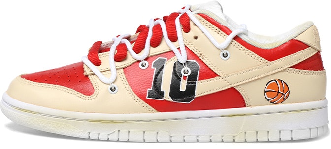 custom-shoes-nike-dunk-low-red-yellow-slam-dunk-deconstructed-laces-vibe-vintage