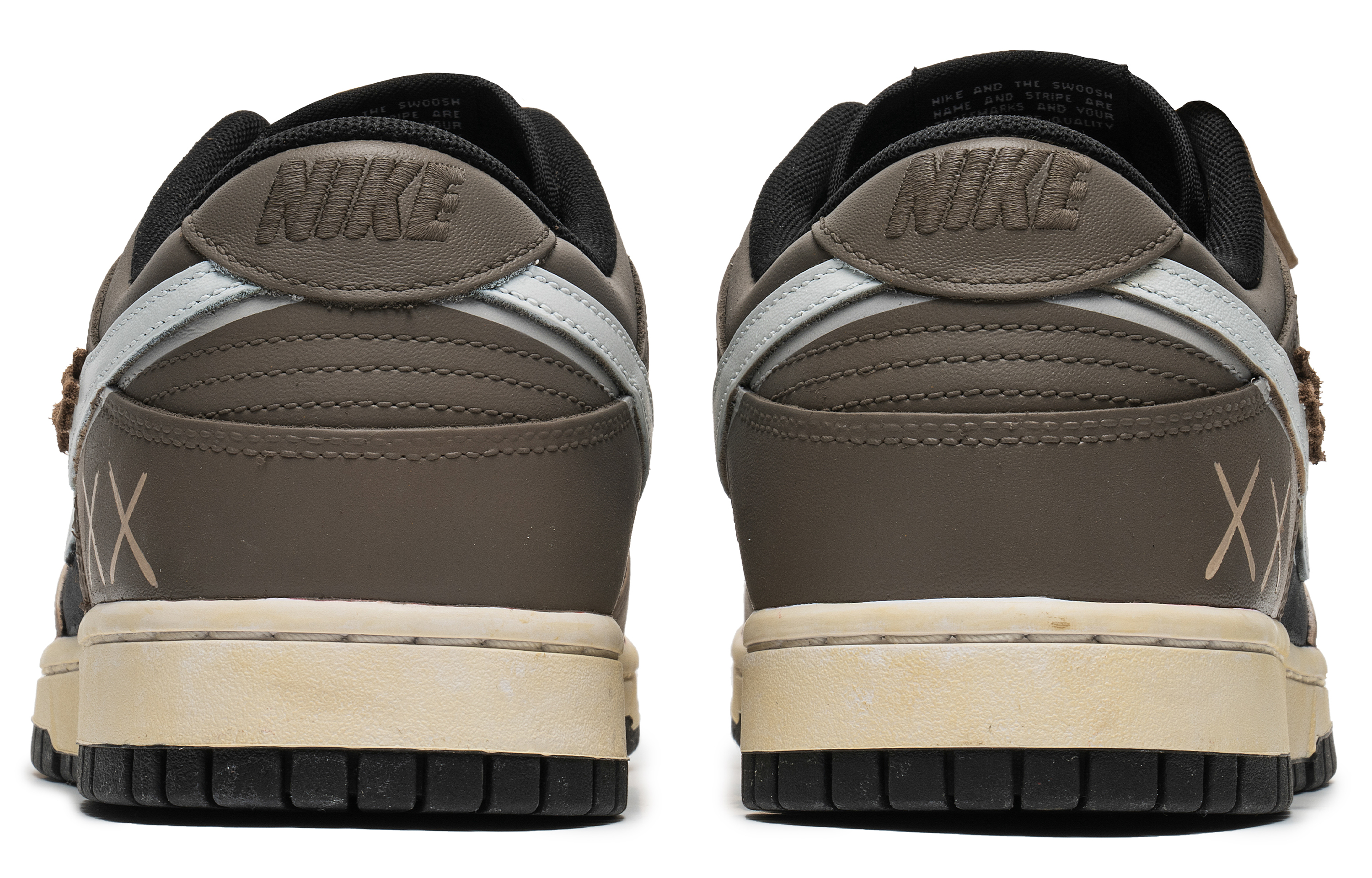 Shop [Sepatu Custom] Nike Dunk Low Retro 'Ancient Ruins Mocha Double Hook' DD1391-100(TeamB-远古遗迹黑棕)