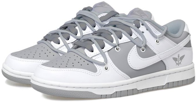 【定制鞋】耐克Dunk低帮复古“天使解构白灰” DJ6188-003(Team拾玖-白灰天使男S-BOX) Lookbook 【定制鞋】耐克Dunk低帮复古“天使解构白灰” DJ6188-003(Team拾玖-白灰天使男S-BOX)