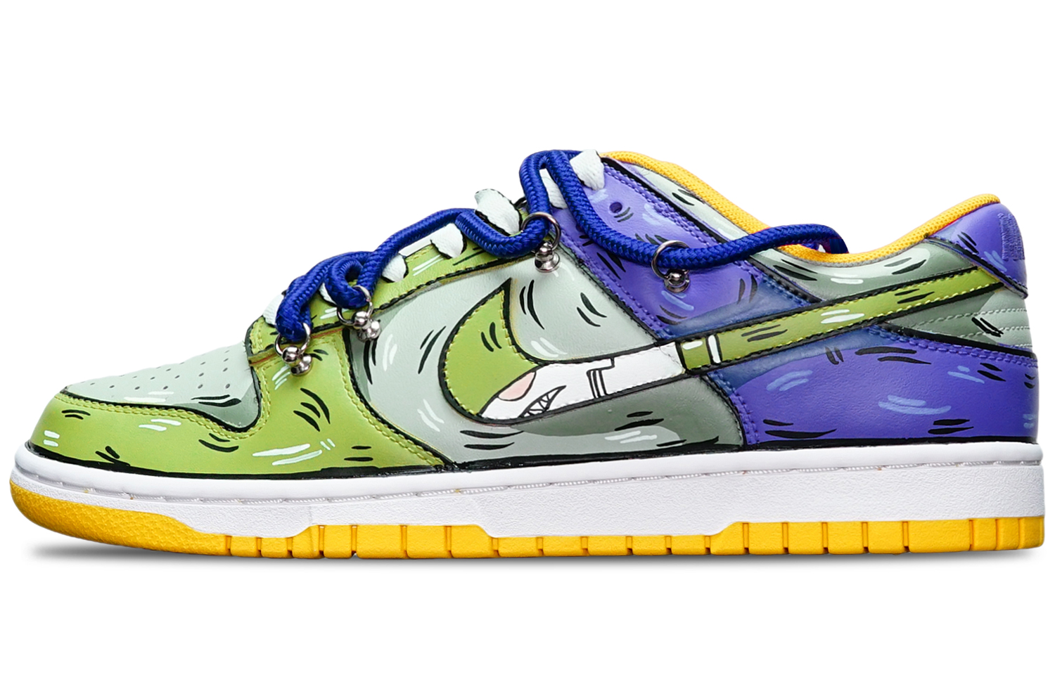 Buy [Kasuka Kasut] Nike Dunk Low Retro 'Inspirasi Anime Hijau Kelabu Biru' DD1391-702(TeamT-鲨鱼绿灰蓝S-BOX)