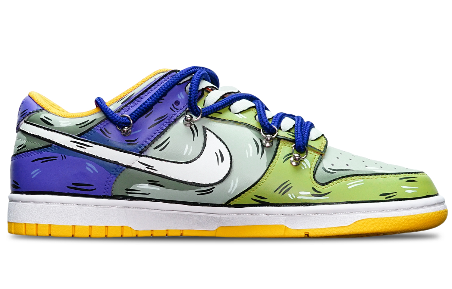 Order [Kasuka Kasut] Nike Dunk Low Retro 'Inspirasi Anime Hijau Kelabu Biru' DD1391-702(TeamT-鲨鱼绿灰蓝S-BOX)