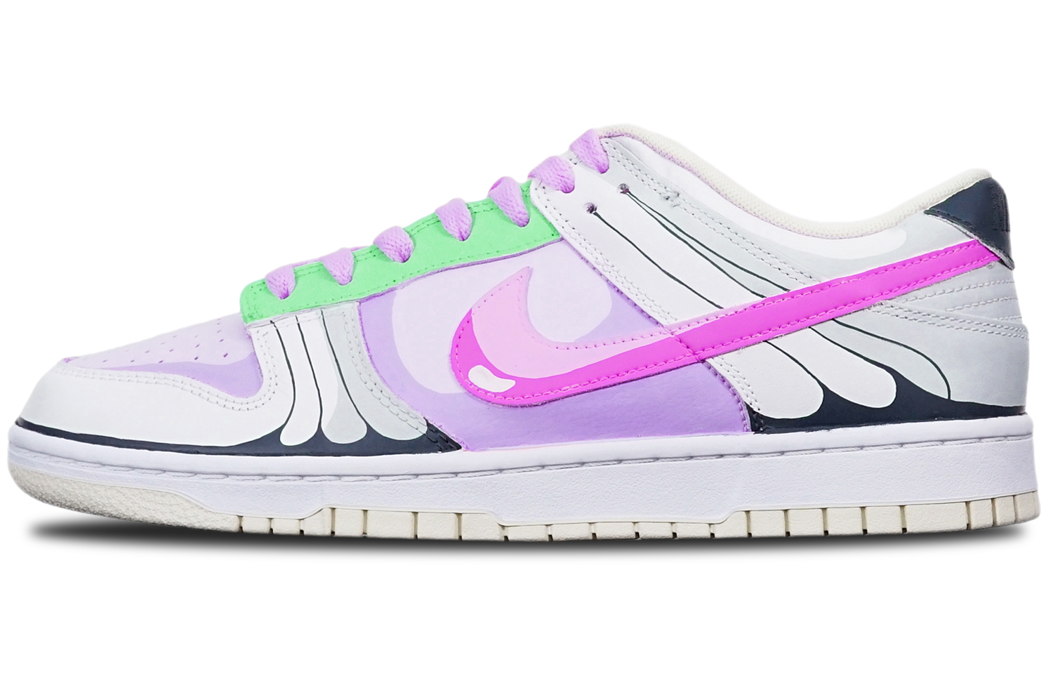[Custom Shoes] Nike Dunk Low Retro 'Anime Butterfree Purple Green Grey'