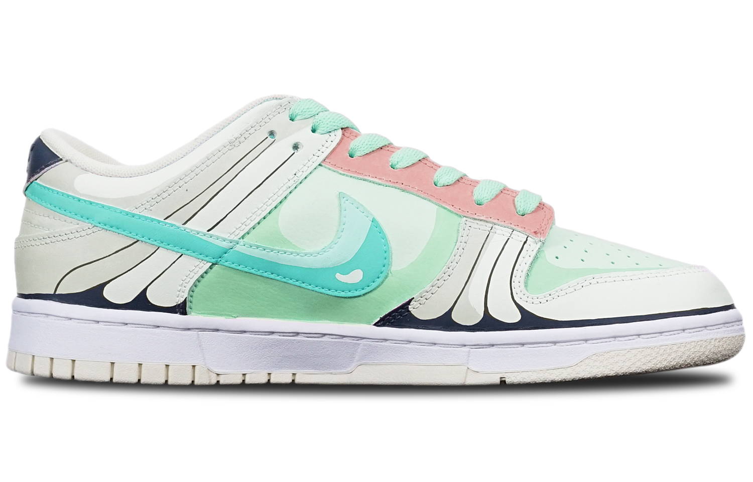 Order [Sneakers Kustom] Nike Dunk Low Retro 'Anime Butterfree Hijau Merah Abu' DJ6188-100(TeamT-巴大蝶绿红灰S-BOX)