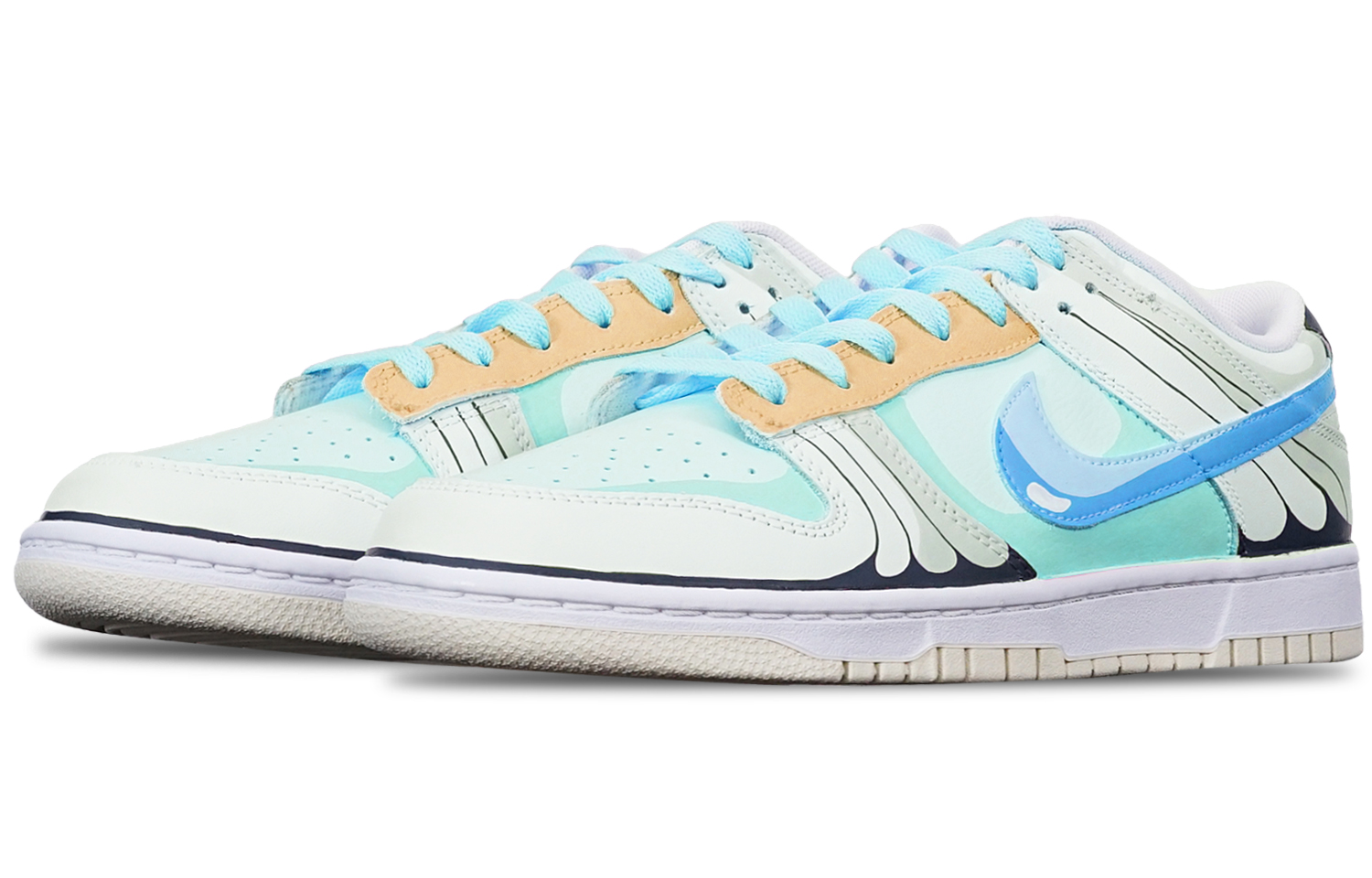 Lookbook カスタム ダンク ロー "アニメ バタフリー" (Nike製) DJ6188-100(TeamT-巴大蝶蓝橙灰S-BOX)