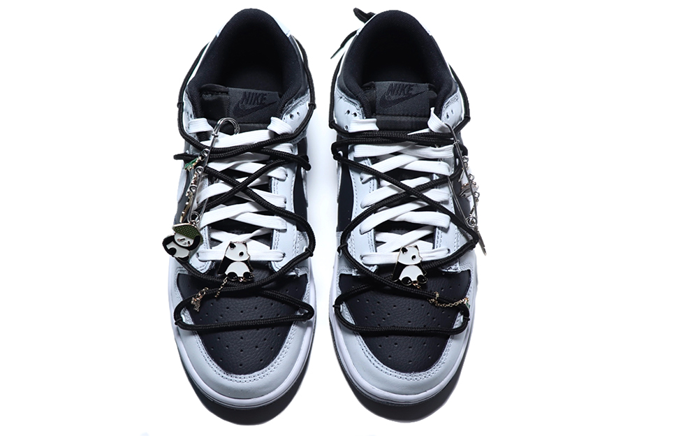 Shop [Zapatos Personalizados] Nike Dunk Low Retro 'Tinta de Bambú' DJ6188-002(team25-竹林熊猫)