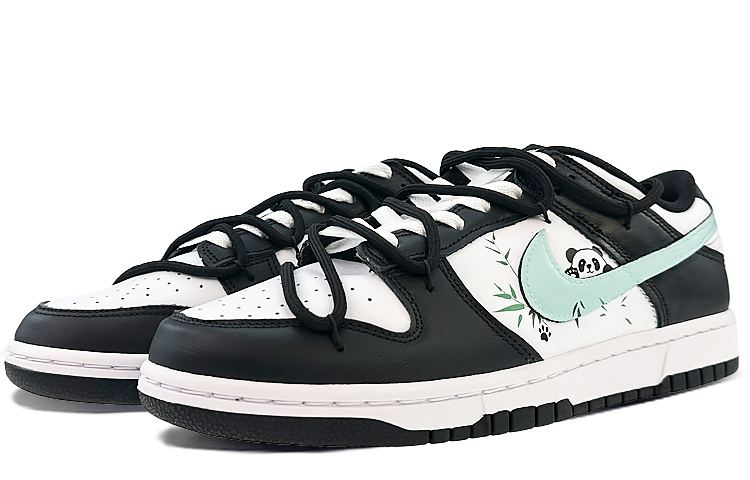 Lookbook [Zapatillas Personalizadas] Nike Dunk Low Retro 'Panda Bambú' DD1391-100(Team40-男款翠竹熊猫黑白绿)