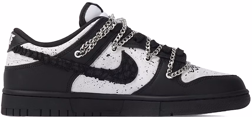 【自訂球鞋】 Nike Dunk Low Retro 巴洛克 哥德十字架 幽暗 玄奧 復古 揮灑 低筒 板鞋 男款 黑白 Order 【自訂球鞋】 Nike Dunk Low Retro 巴洛克 哥德十字架 幽暗 玄奧 復古 揮灑 低筒 板鞋 男款 黑白