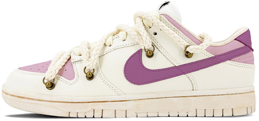 【客製化球鞋】Nike Dunk Low Retro 浸染 解构鞋带 舊化 vibe風 高街 低筒 板鞋 男款 米黃紫 Buy 【客製化球鞋】Nike Dunk Low Retro 浸染 解构鞋带 舊化 vibe風 高街 低筒 板鞋 男款 米黃紫