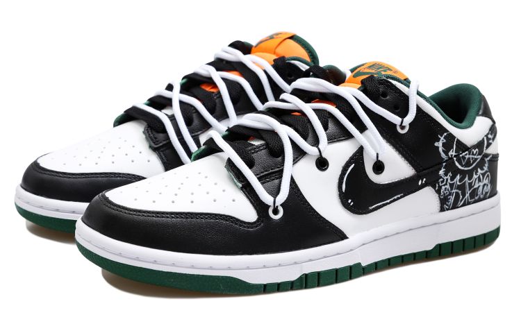 Lookbook 나이키 덩크 로우 레트로 '블랙&화이트 낙서' (Nike Dunk Low Retro 'Black&White Nakseo') DD1391-300(Team拾玖-爱心涂鸦男S-BOX)