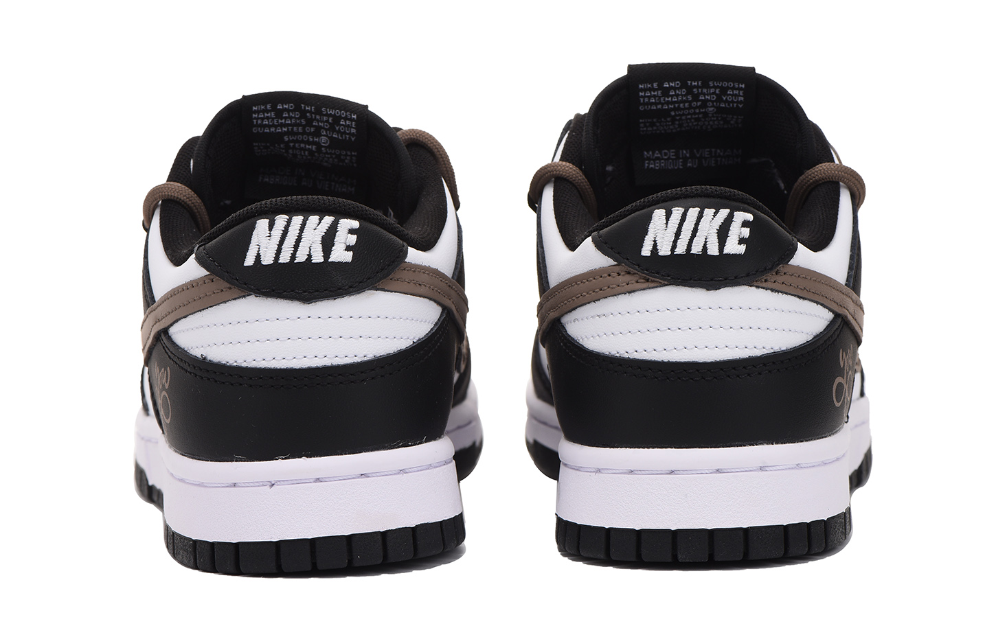 Shop [Kasut Rekaan Khas] Nike Dunk Low Retro 'Hitam Coklat' DD1391-100(Team拾伍-男款黑棕)