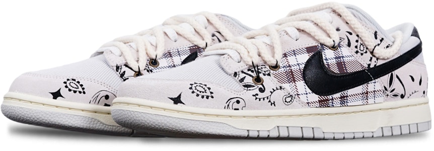 나이키 덩크 로우 레트로 '블랙 브라운 페이즐리' (커스텀) DO9776-001(TeamT-腰果花黑棕米白S-BOX) Lookbook 나이키 덩크 로우 레트로 '블랙 브라운 페이즐리' (커스텀) DO9776-001(TeamT-腰果花黑棕米白S-BOX)