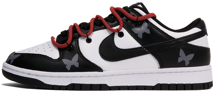 custom-shoes-nike-dunk-low-retro-black-butterfly
