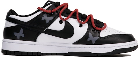 【定制球鞋】Nike Dunk Low Retro "黑色" 蝴蝶 禮物 低幫 板鞋 男女同款 白黑 Order 【定制球鞋】Nike Dunk Low Retro "黑色" 蝴蝶 禮物 低幫 板鞋 男女同款 白黑