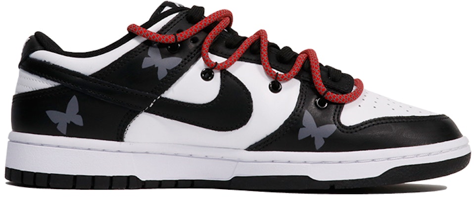 【カスタムシューズ】ナイキ ダンク Low レトロ 'ブラック バタフライ' DD1391-100(TeamThree-男女同款蝴蝶白黑) Order 【カスタムシューズ】ナイキ ダンク Low レトロ 'ブラック バタフライ' DD1391-100(TeamThree-男女同款蝴蝶白黑)