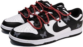 【定制球鞋】Nike Dunk Low Retro "黑色" 蝴蝶 禮物 低幫 板鞋 男女同款 白黑 Lookbook 【定制球鞋】Nike Dunk Low Retro "黑色" 蝴蝶 禮物 低幫 板鞋 男女同款 白黑
