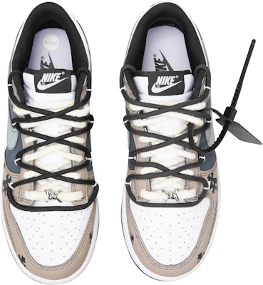 【訂製球鞋】 Nike Dunk Low Retro 街頭元素 中世紀哥特戰傷 銀色扣件荊棘 解構 低筒 板鞋 男款 黑咖 Purchase 【訂製球鞋】 Nike Dunk Low Retro 街頭元素 中世紀哥特戰傷 銀色扣件荊棘 解構 低筒 板鞋 男款 黑咖