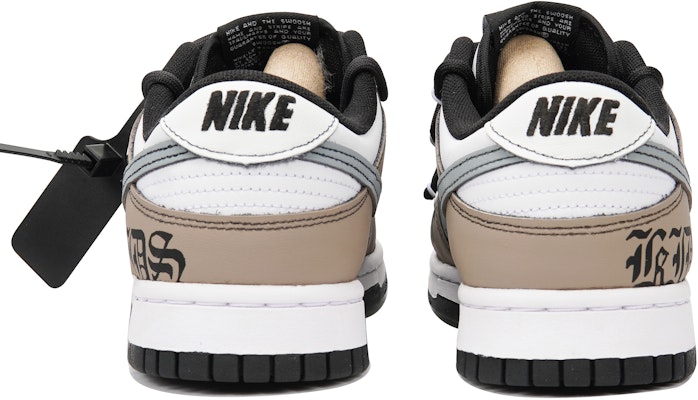 【訂製球鞋】 Nike Dunk Low Retro 街頭元素 中世紀哥特戰傷 銀色扣件荊棘 解構 低筒 板鞋 男款 黑咖 Details for 【訂製球鞋】 Nike Dunk Low Retro 街頭元素 中世紀哥特戰傷 銀色扣件荊棘 解構 低筒 板鞋 男款 黑咖