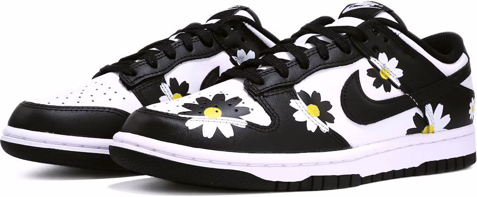 【定制球鞋】 Nike Dunk Low Retro "黑色" 小雏菊 熊貓 塗鴉 ins風 簡約 清新 高街 低筒 板鞋 男款 黑白 Shop 【定制球鞋】 Nike Dunk Low Retro "黑色" 小雏菊 熊貓 塗鴉 ins風 簡約 清新 高街 低筒 板鞋 男款 黑白