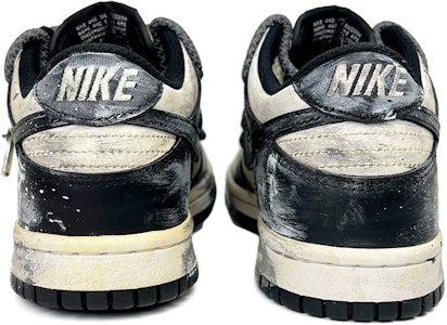 【定製球鞋】Nike Dunk Low Retro Black 順心 麻繩十字 架哥特風 做舊 低筒 板鞋 男款 黑白灰 Shop 【定製球鞋】Nike Dunk Low Retro Black 順心 麻繩十字 架哥特風 做舊 低筒 板鞋 男款 黑白灰