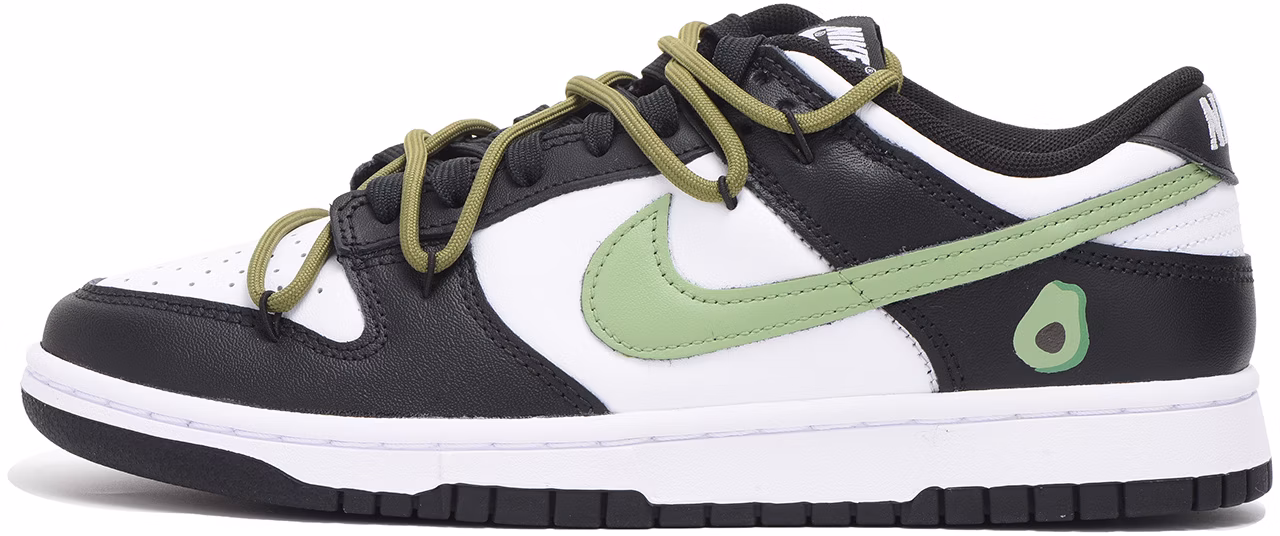 custom-shoes-nike-dunk-low-retro-black-green-avocado