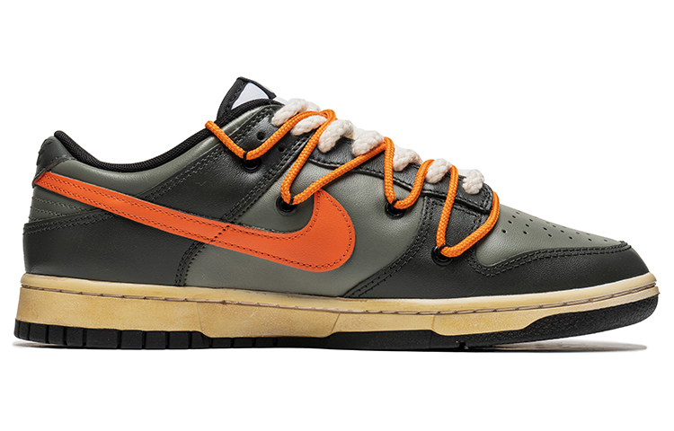 Order [Zapatillas Personalizadas] Nike Dunk Low Retro 'Negro Verde Naranja' DD1391-100(TeamB-男款机能黑绿)