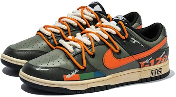 【定制球鞋】Nike Dunk Low Retro 野鶴製造 未來風主題 機能 解構雙鞋帶 低幫 板鞋 男款 黑綠橙 Lookbook 【定制球鞋】Nike Dunk Low Retro 野鶴製造 未來風主題 機能 解構雙鞋帶 低幫 板鞋 男款 黑綠橙